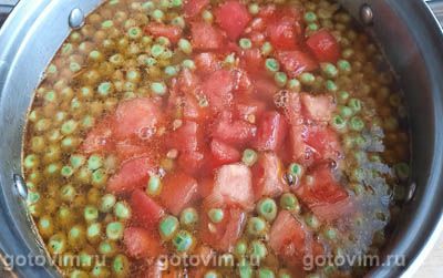 Овощной суп из свежего зеленого горошка, Шаг 08