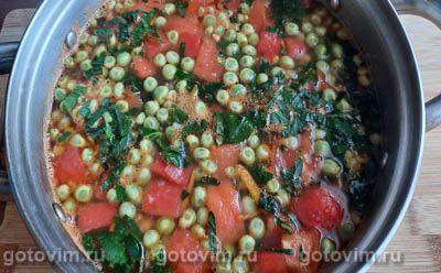 Овощной суп из свежего зеленого горошка, Шаг 09