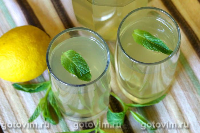 Домашний мятный лимонад . Фотография рецепта