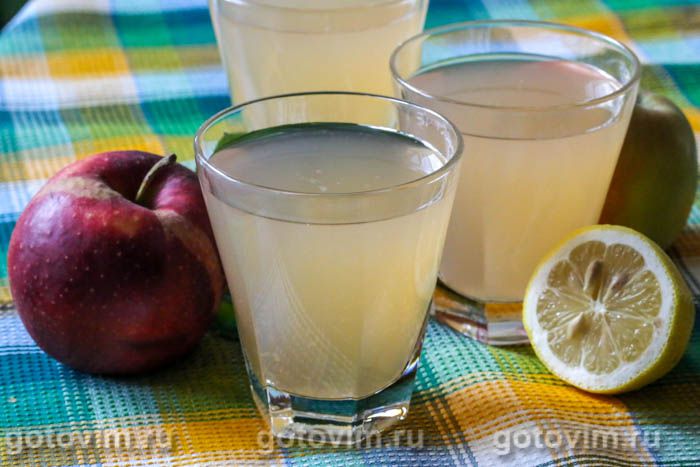 Мятный лимонад с яблоками. Фотография рецепта
