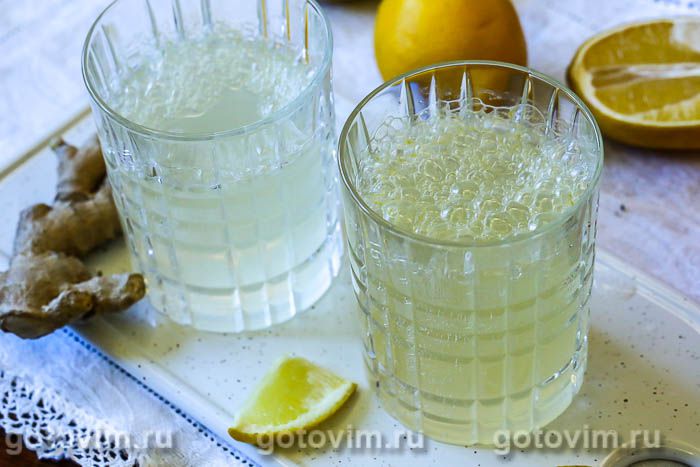 Имбирный лимонад с медом (для сифона). Фотография рецепта