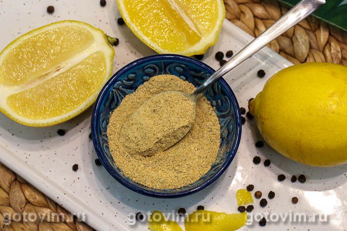Приправа лимонный перец. Фотография рецепта