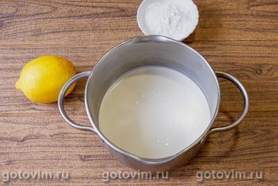 Лимонный поссет - английский десерт их сливок с лимоном, Шаг 01