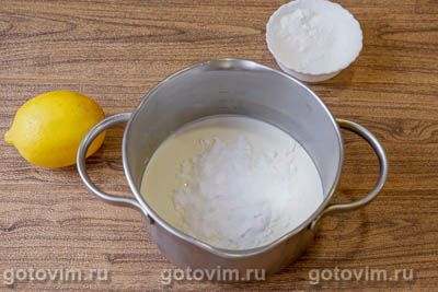 Лимонный поссет - английский десерт их сливок с лимоном, Шаг 02