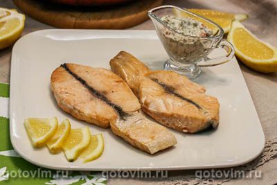 Стейки из лосося в духовке. Фото-рецепт