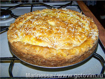 Луково-сырный закусочный пирог . Фото-рецепт