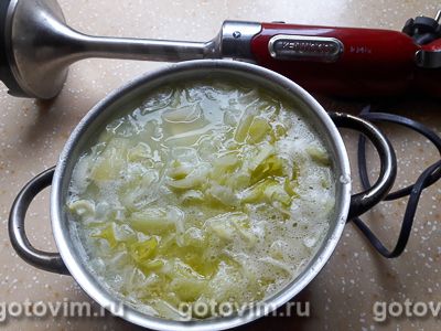 Суп-пюре из лука порея с картофелем и сыром, Шаг 06