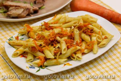 Макароны с морковью и луком. Фото-рецепт
