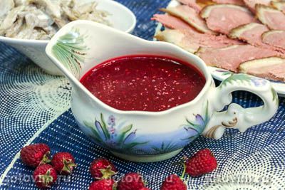 Малиновый соус к мясу. Фото-рецепт