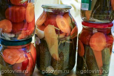 Ассорти из маринованных овощей. Фото-рецепт