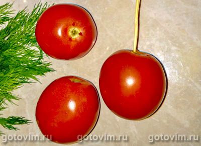 Маринованные помидоры с базиликом, Шаг 01