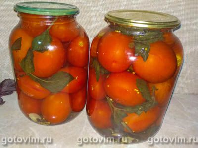 Маринованные помидоры с базиликом, Шаг 04