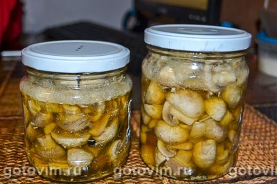 Маринованные шампиньоны с семенами укропа. Фото-рецепт