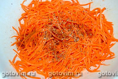 Маринованные вешенки с морковью по-корейски, Шаг 04