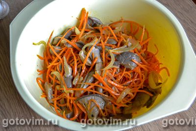 Маринованные вешенки с морковью по-корейски, Шаг 06