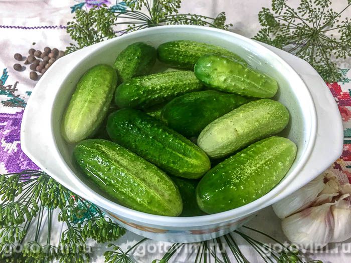 Маринованные огурцы с лимонной кислотой, Шаг 01