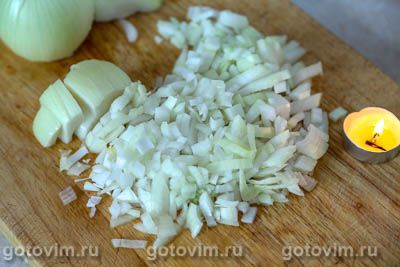 Машеровский салат с жареными грибами и курицей, Шаг 03