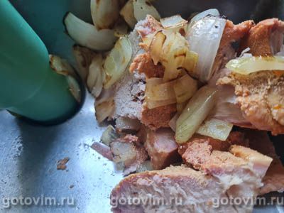 Блинчики с вареным мясом и соусом бешамель, Шаг 05