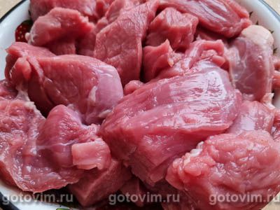 Мясо с овощами в сметане (в духовке), Шаг 02