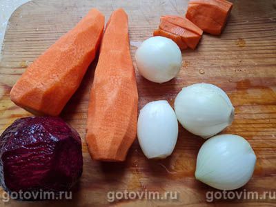 Мясо с овощами в сметане (в духовке), Шаг 04