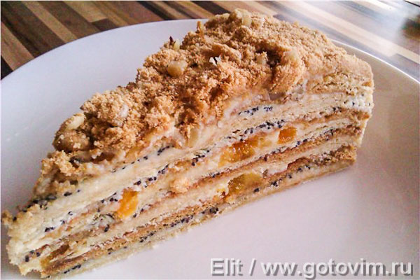 Торт медовый Наполеон. Фотография рецепта