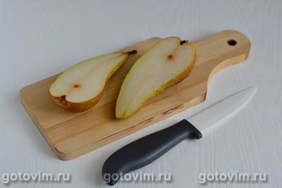 Запеченная медовая груша со сливочным сыром и миндалем, Шаг 01