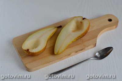 Запеченная медовая груша со сливочным сыром и миндалем, Шаг 02