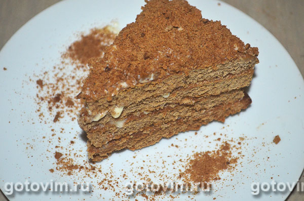 Торт медовик шоколадный. Фотография рецепта