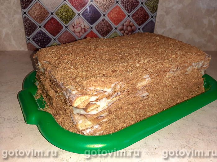 Торт медовик с заварным кремом. Фотография рецепта