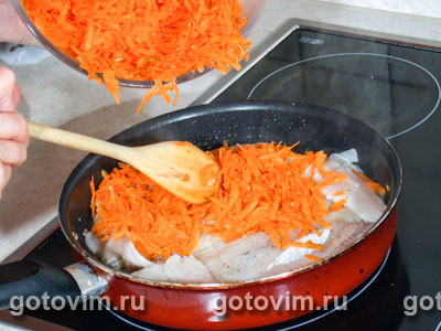 Рыба с имбирем и морковью, Шаг 04