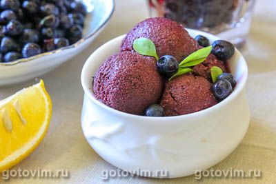 Черничное мороженое. Фото-рецепт