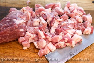 Поджарка из свинины с кукурузой, сельдереем и сладким чили, Шаг 01