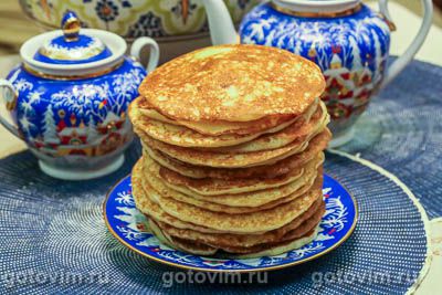 Пышные оладьи с манкой