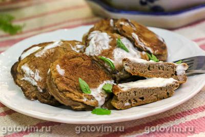 Пышные оладьи из печени