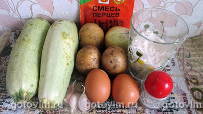 Овощные оладьи из кабачков с картошкой, Шаг 01