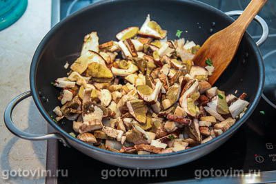 Сабуко и оссобуко с белыми грибами и сливками