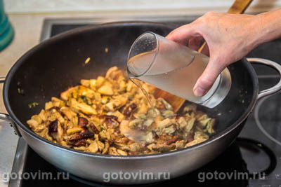 Сабуко и оссобуко с белыми грибами и сливками