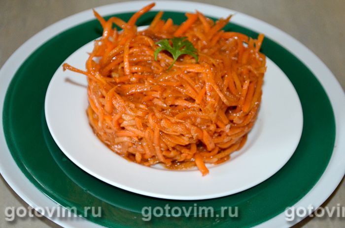Острая морковь по-корейски. Фотография рецепта