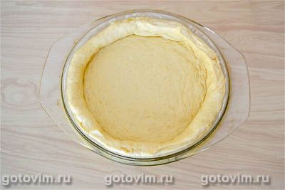 Открытый пирог с яйцом и зеленым луком, Шаг 06