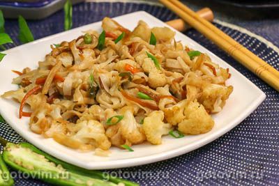 Лапша рамен с цветной капустой
