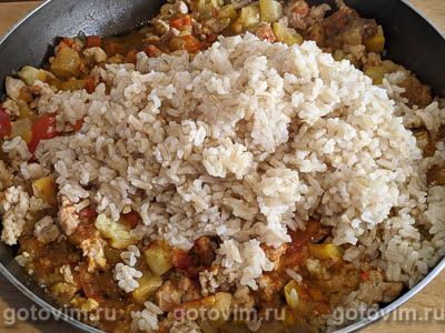 Овощная запеканка с рисом и куриной грудкой, Шаг 03