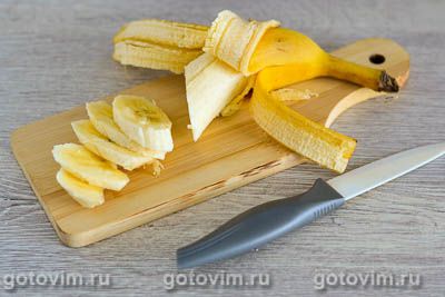 Овсяноблин на молоке с бананом и грецкими орехами, Шаг 06