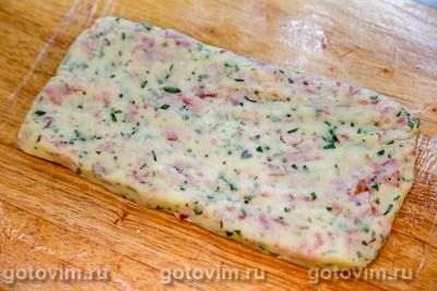 Картофельные палочки с сыром моцарелла, беконом и зеленью, Шаг 08