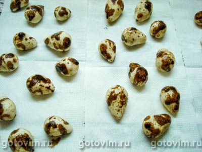 Пасхальные украшения - сахарные яйца в шоколадном гнездышке, Шаг 07