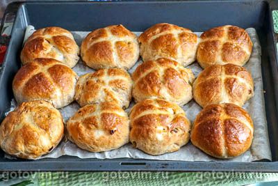 Пасхальные крестовые булочки (Hot cross buns), Шаг 10