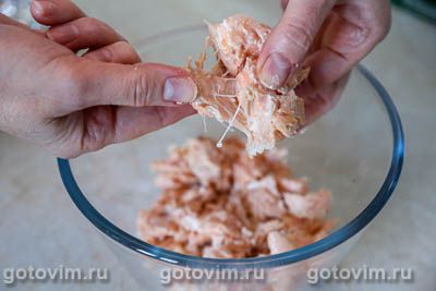Паштет из запеченного лосося со сливочным сыром и красной икрой, Шаг 02