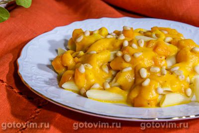 Пенне с морковным соусом