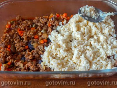 Пастуший пирог с мясным фаршем и рисом, Шаг 09
