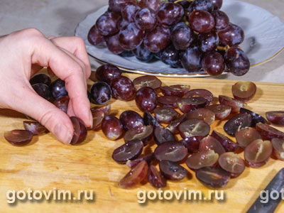 Печенка с виноградом и коричневым сахаром, Шаг 03