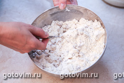 Печенье с белым шоколадом и грецкими орехами, Шаг 02